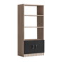 Hanah Home Vo4-Ob Estantería Roble y Negro